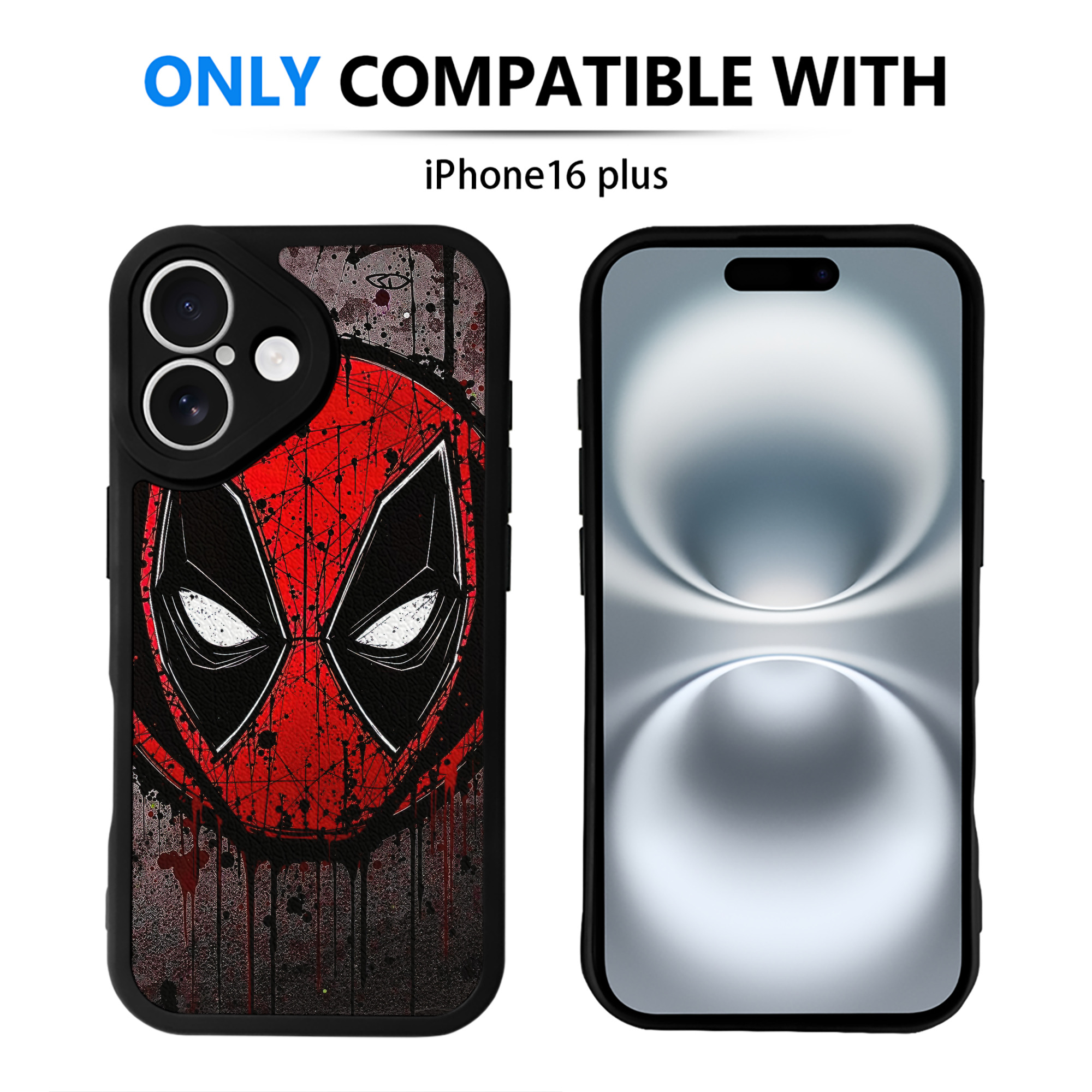 （画像用） Deadpool デッドプール 【iPhone 16シリーズ対応】シリコンスマホケース（レザー調） 材質：シリコン